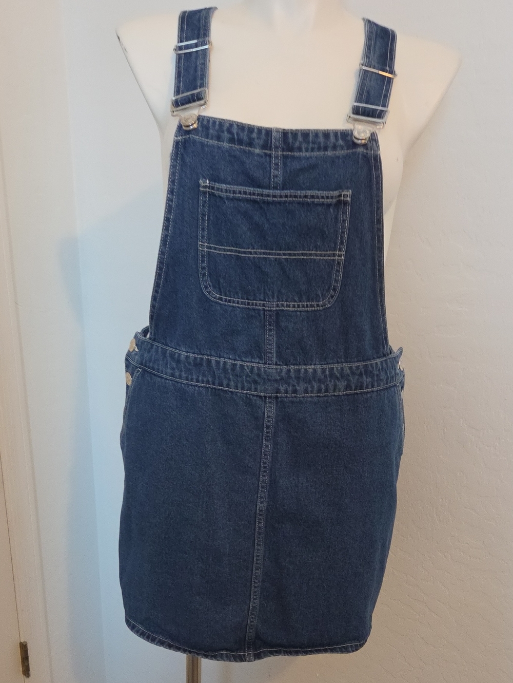 Forever 21 Dark Blue Denim Overall Skirt